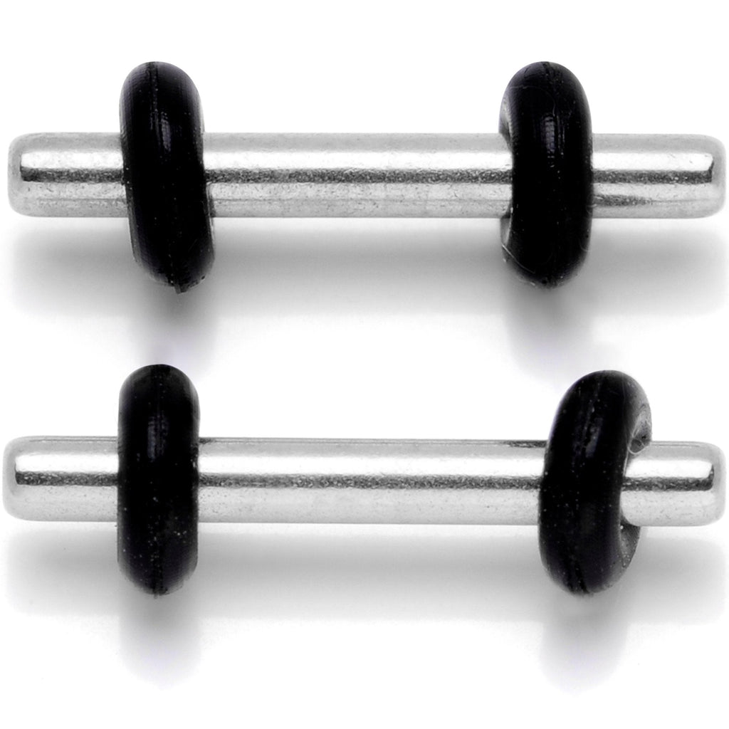 Stainless Steel Micro Straight Plug Set 14G to 8G