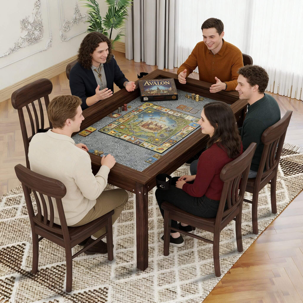 [63X40-Inch] Premium 2-In-1 Multifunctional Board Game Table For 4–6 Players (SAK84513)