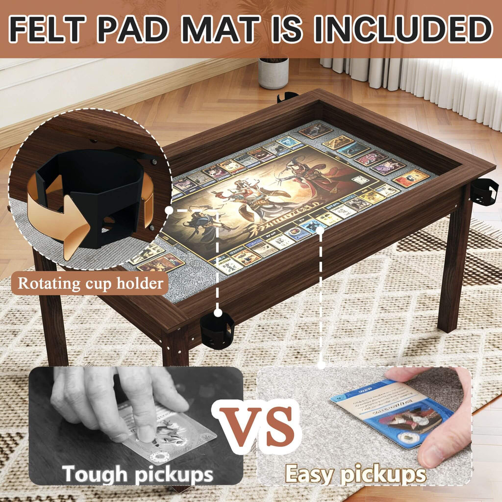 [63X40-Inch] Premium 2-In-1 Multifunctional Board Game Table For 4–6 Players (SAK84513)