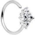 20G 5/16 Clear CZ Gem Cluster Seamless Circular Ring