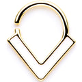 16G Gold Tone Anodized Flying V Seamless Circular Ring