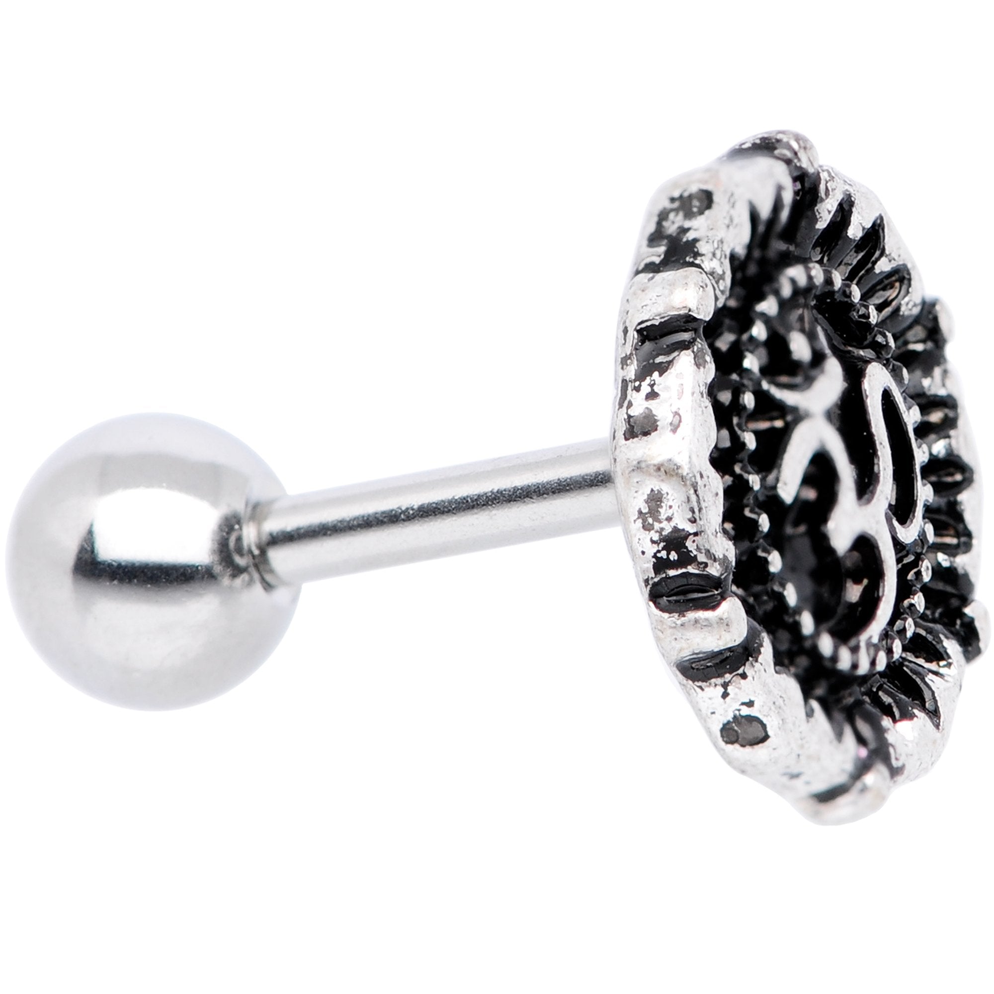 16G 1/4 Spiritual Ohm Symbol Tragus Cartilage Earring