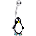 Multi-Color Gem Pudgy Penguin Belly Ring