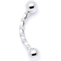 16G 5/16 Twisted Style Curved Eyebrow Rook Piercing