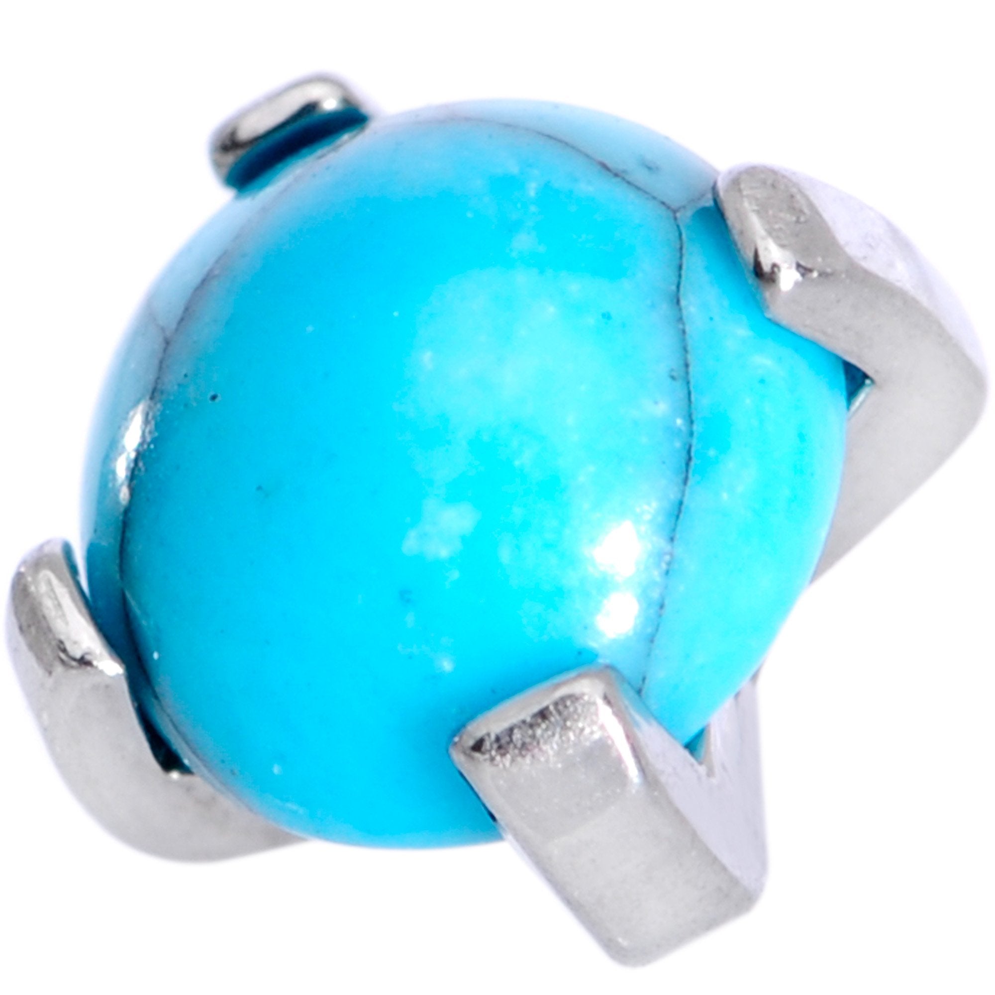 16G 5/16 Turquoise Internally Threaded Labret Monroe Tragus