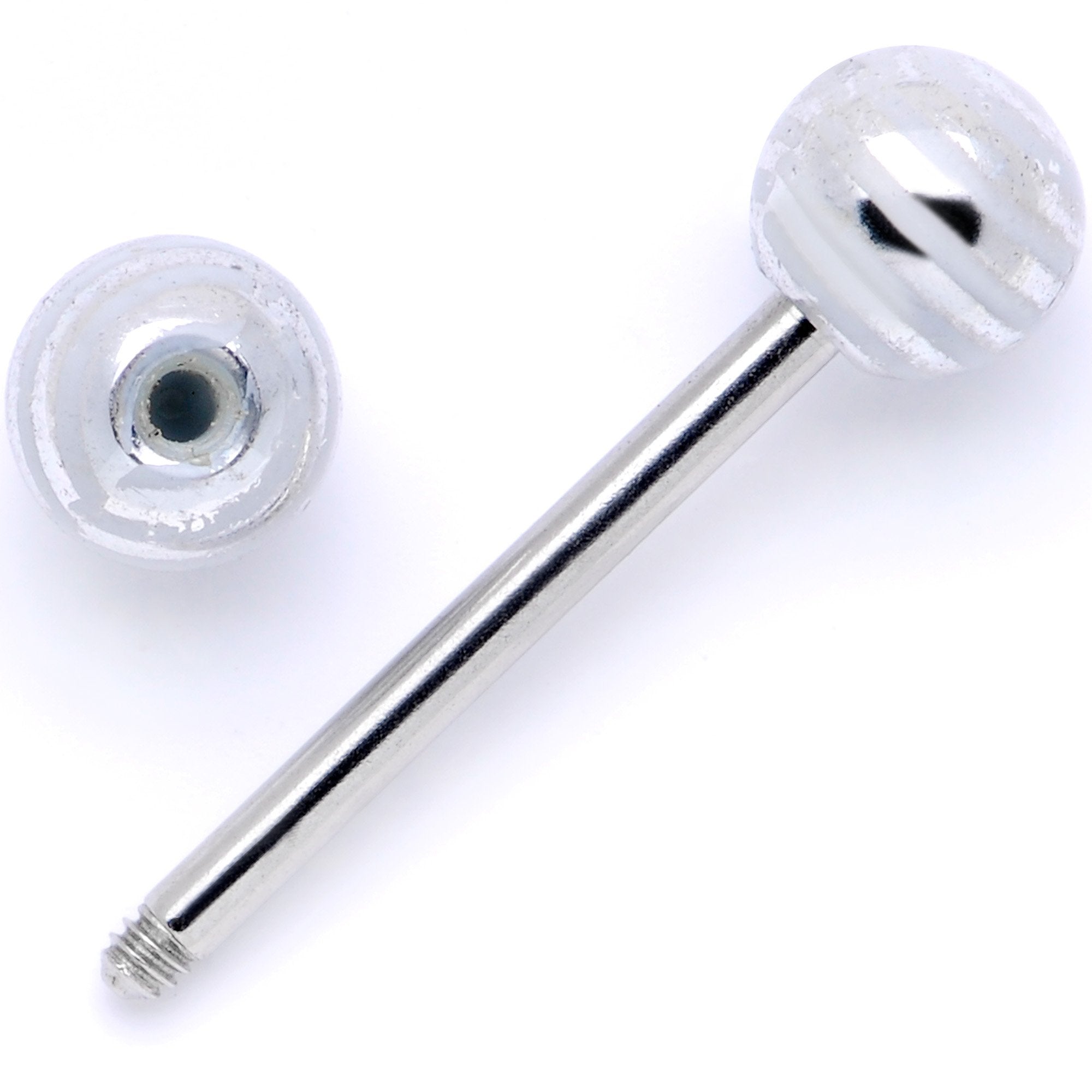 Bright Stripes Party Barbell Tongue Ring Set of 4