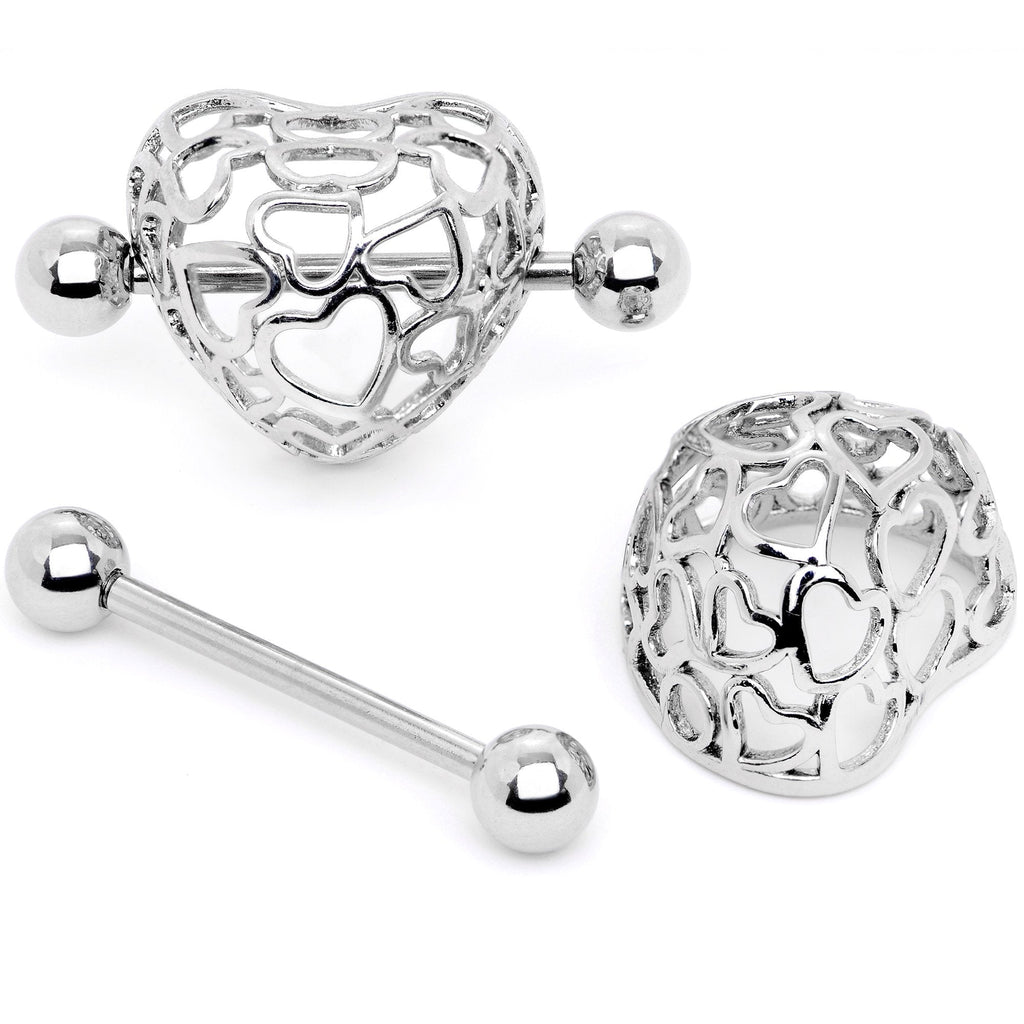 14G 9/16 Love in a Beautiful Cage Nipple Shield Set