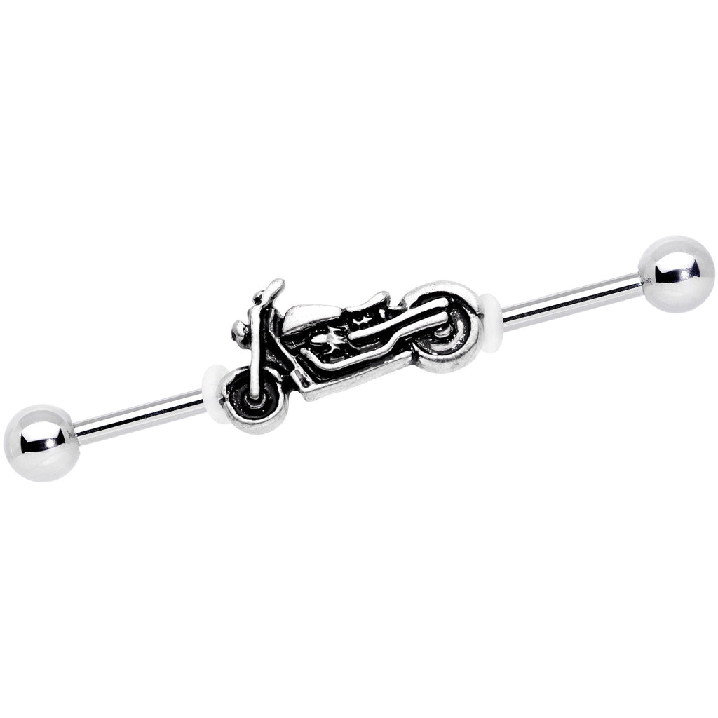 14G The Open Road Motorcycle Industrial Barbell 38mm