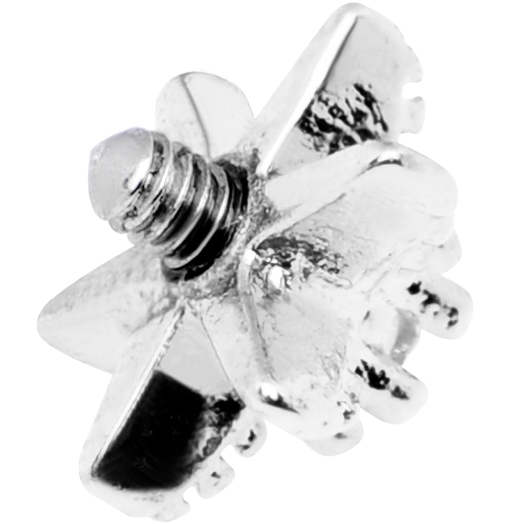 14G Clear CZ Gem Starfish Dermal Anchor Top