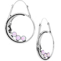 Pink Faux Opal Smiling Man In The Moon Tunnel Plug Earrings