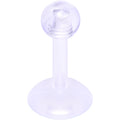 16G 1/4 Clear Flexible Bioplast Labret Monroe Tragus Retainer
