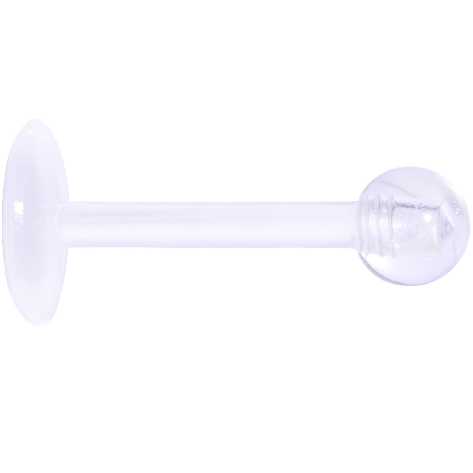16G 5/16 Clear Flexible Bioplast Labret Monroe Tragus Retainer