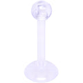 16G 3/8 Clear Flexible Bioplast Labret Monroe Tragus Retainer