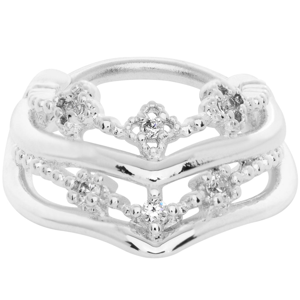 16G 3/8 Pretty Princess Hinged Septum Ring