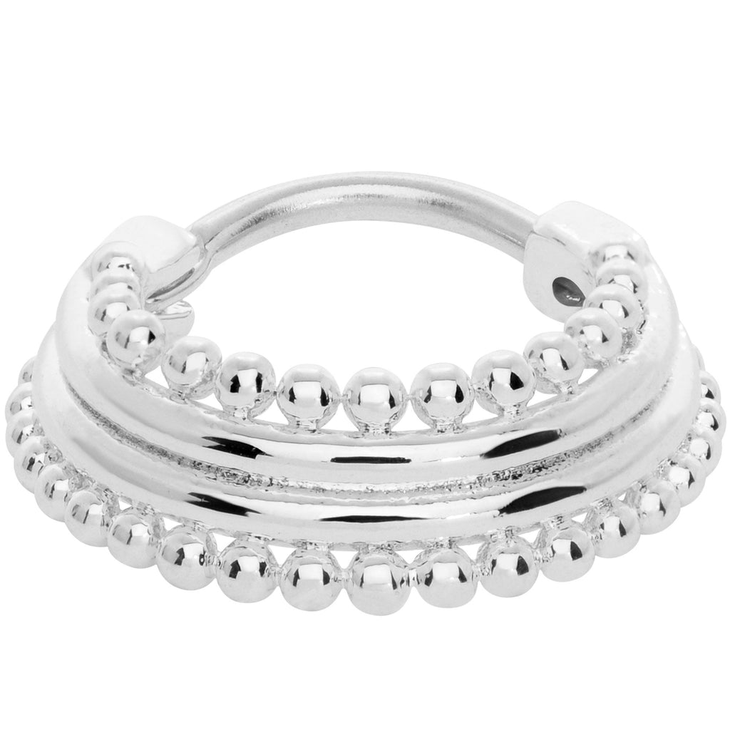 16G 3/8 Delicate Dots Hinged Septum Ring