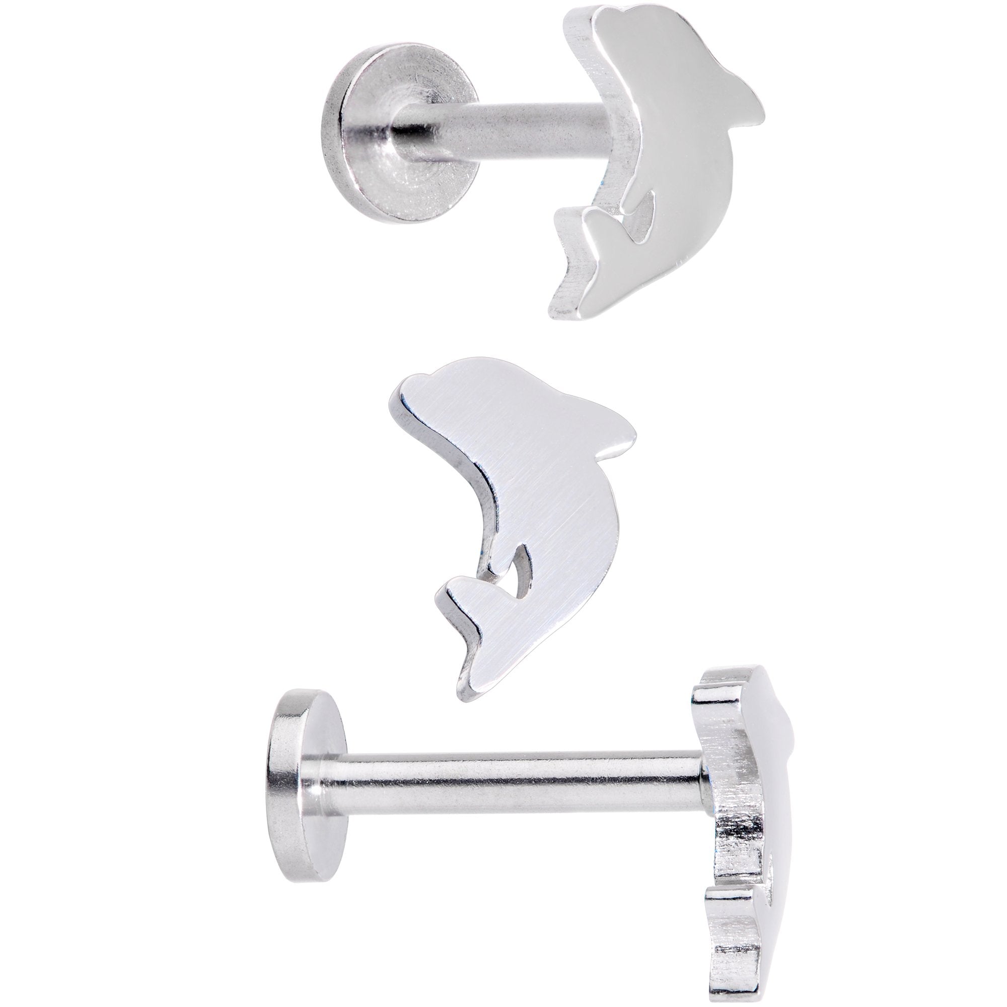 16G 5/16 Leaping Dolphins Labret Monroe Tragus Set of 4