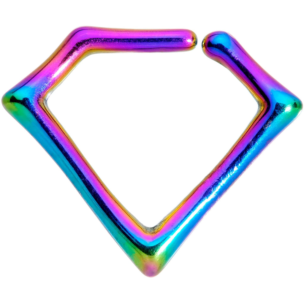 16G 5/16 Rainbow Rhombus Closure Ring