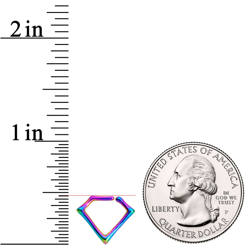 16G 5/16 Rainbow Rhombus Closure Ring