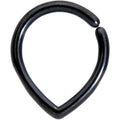 16G 5/16 Black Teardrop Closure Ring