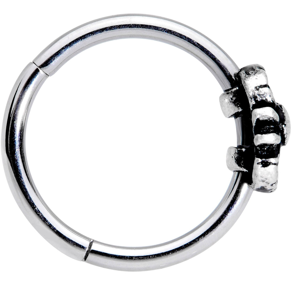 16G 3/8 Moon Cradling Sun Hinged Segment Ring