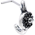 20G Celestial Sun and Moon Faux Hoop L Shaped Nose Ring