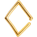 16G 3/8 Gold Tone Rhombus Closure Ring