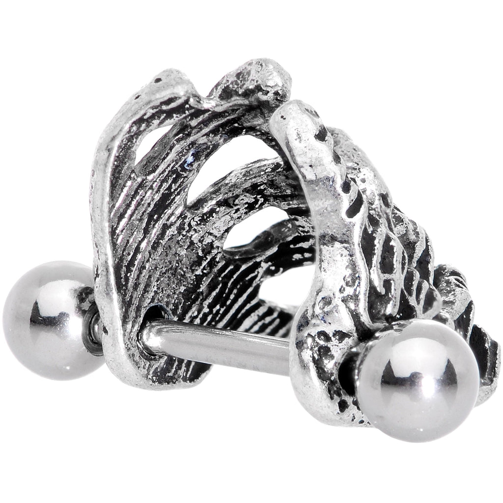 16G 7/16 Scary Halloween Skeleton Hands Cartilage Cuff