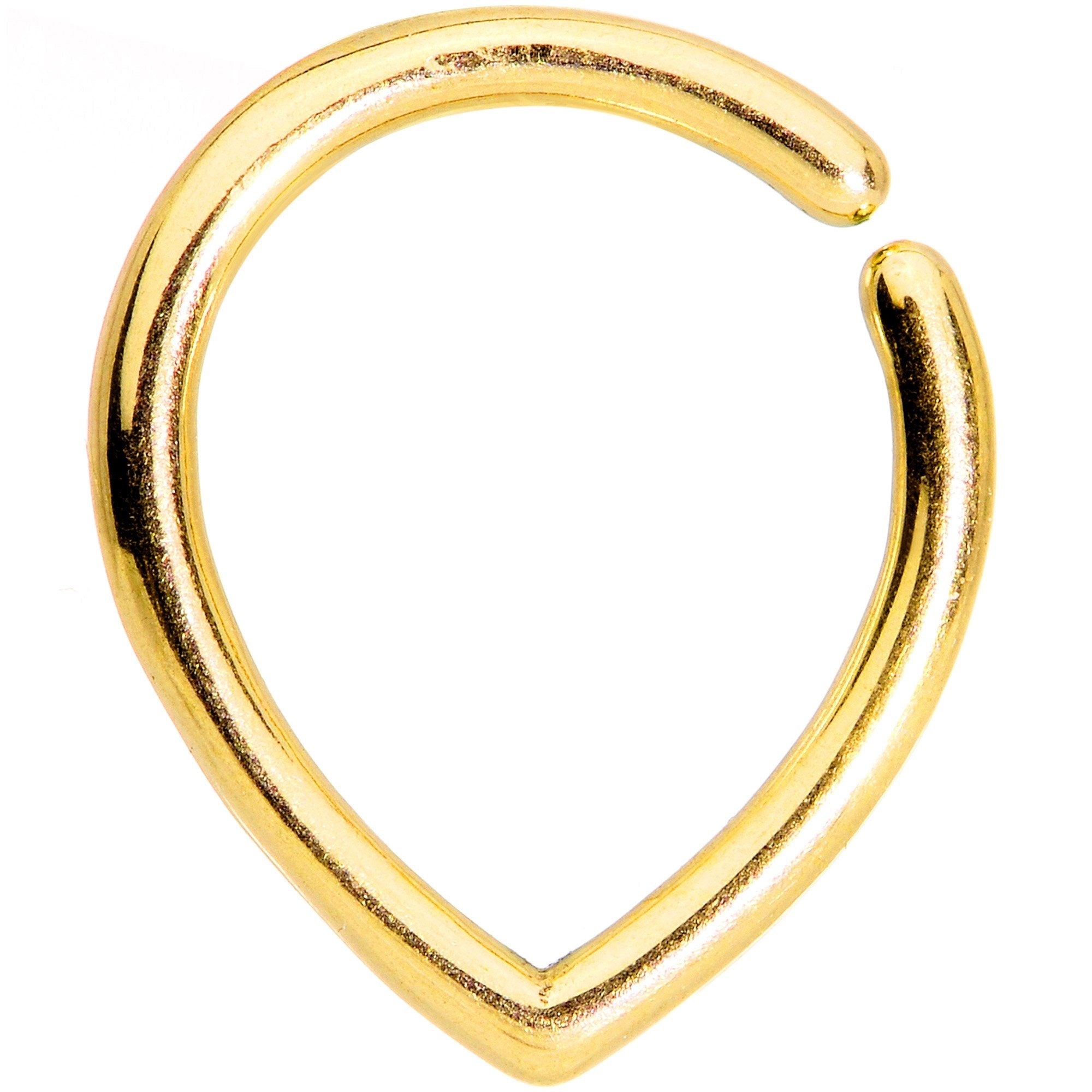 16G Gold Tone Teardrop Closure Ring