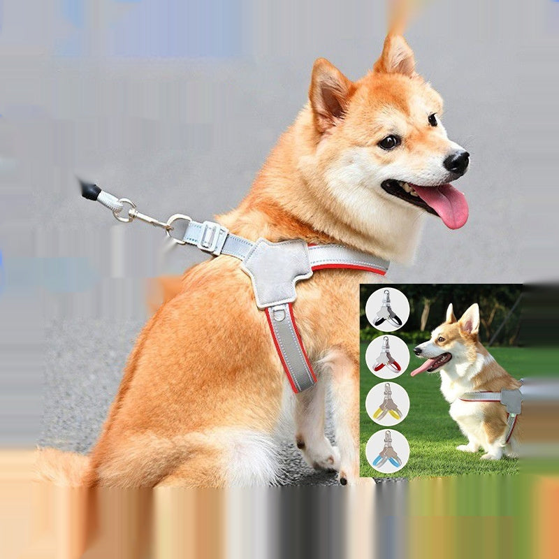Dog Leash Wholesale Cross-Border New Vest-Style Harness Breathable Y-Shaped Reflective Thickened Outdoor Dog Walking Leash