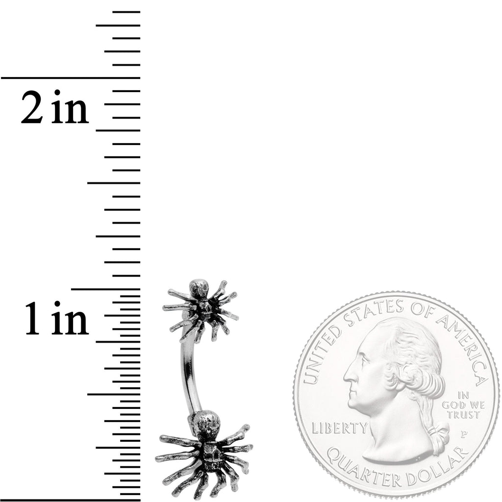 Creepy Crawly Spider Critters Double Mount Belly Ring