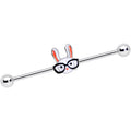 14G Nerdy Easter Bunny Industrial Barbell 38mm