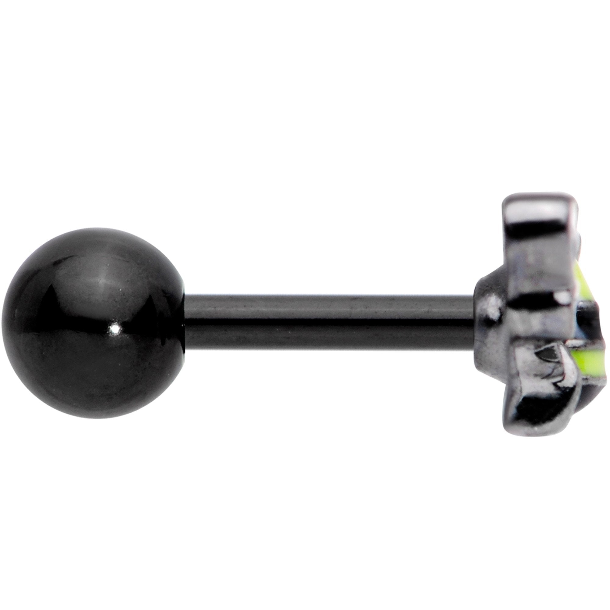 16G 1/4 Yellow Black Blissful Bumblebee Cartilage Tragus Earring