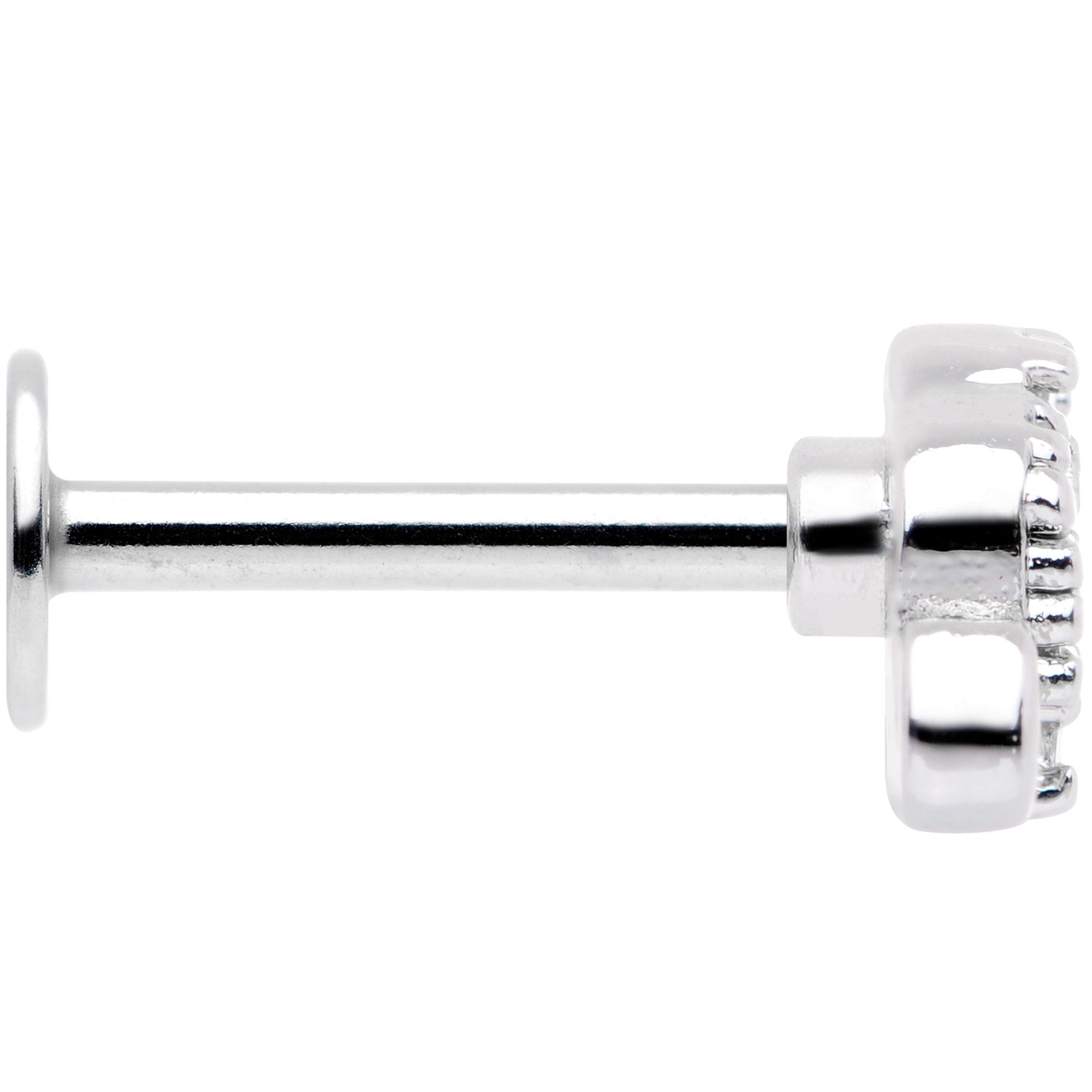 16G 5/16 Clear CZ Gem Lucky Elephant Labret Moroe Tragus