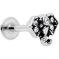 16G 5/16 Clear Gem Regal Elephant Labret Monroe Tragus