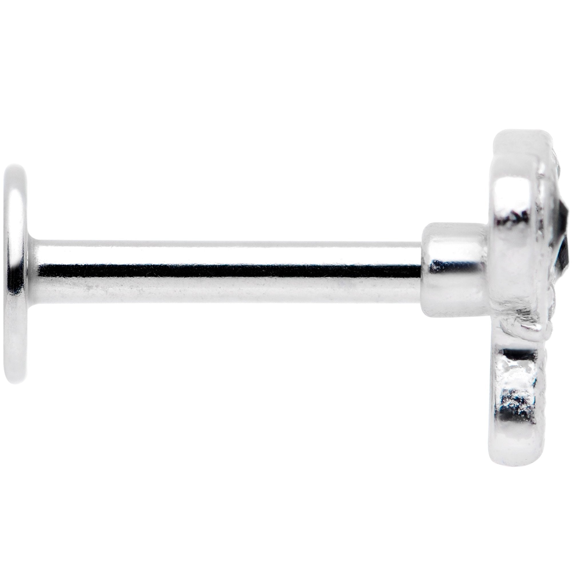 16G 5/16 CZ Gem Black Eye Elephant Labret Monroe Tragus
