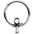 16G 3/8 Egyptian Ankh Hinged Segment Ring