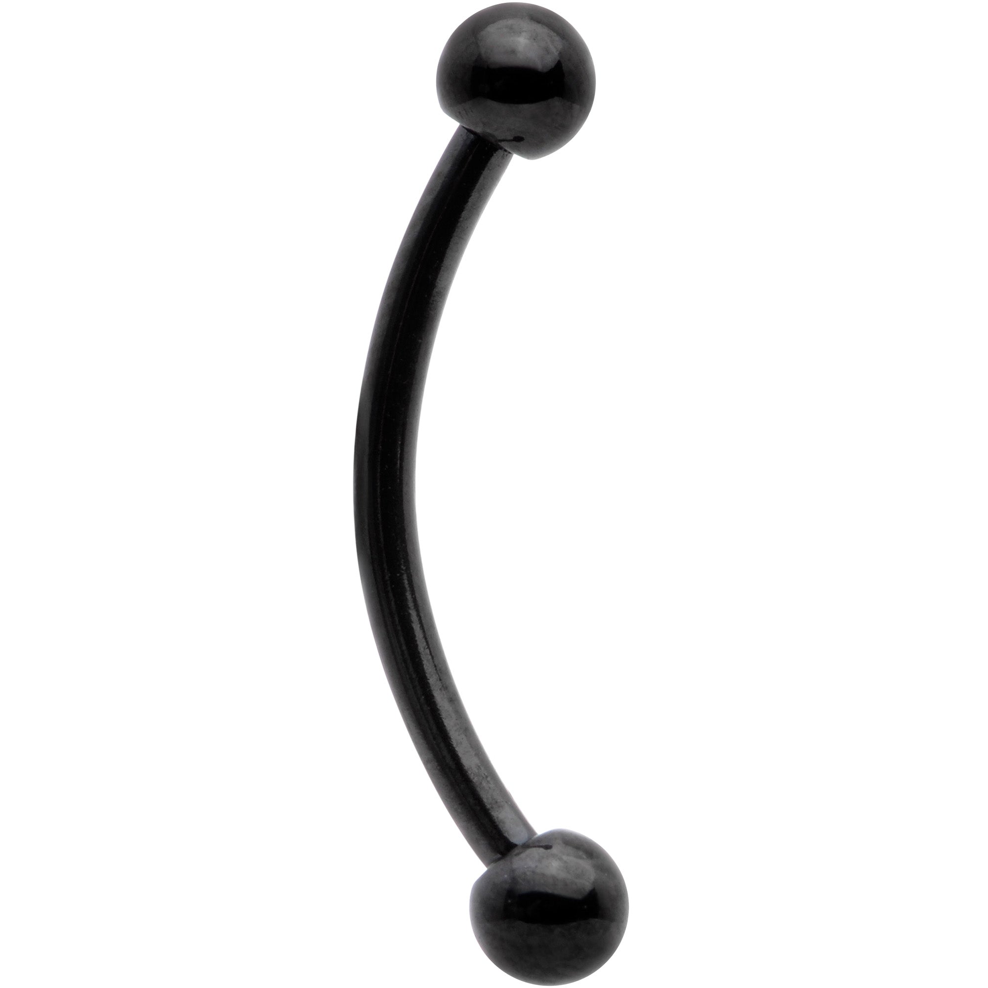 16G 1/2 Black Curved Barbell