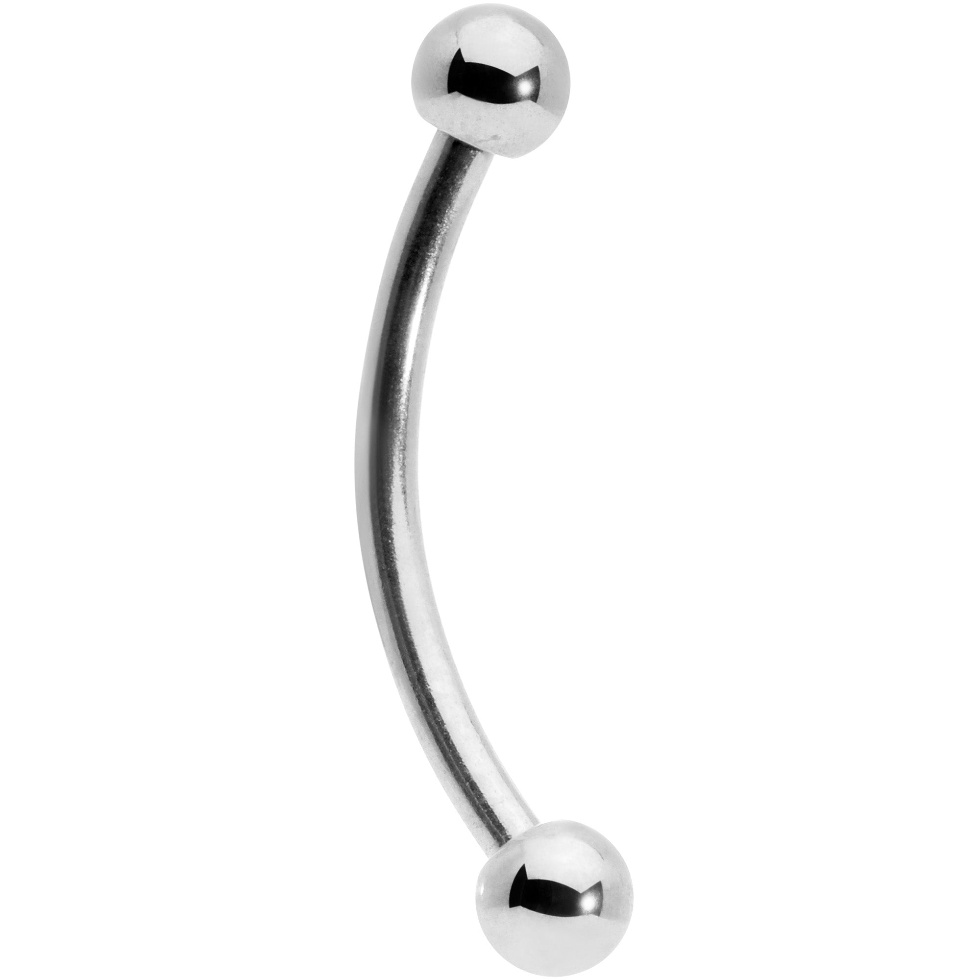 16G 1/2 Stainless Steel Curved Barbell
