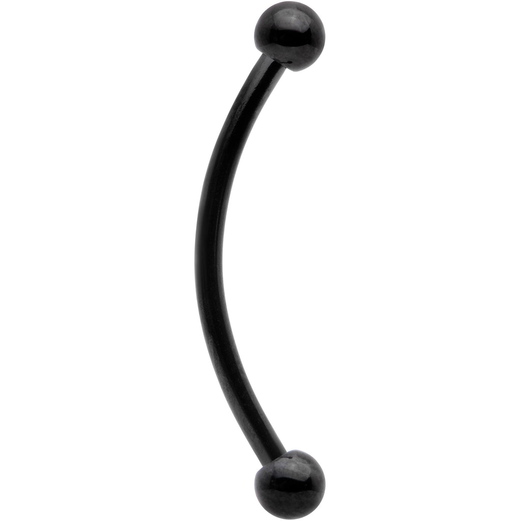 16G 5/8 Black Curved Barbell