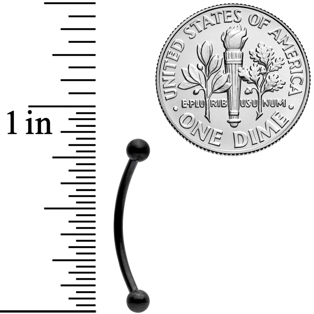 16G 5/8 Black Curved Barbell
