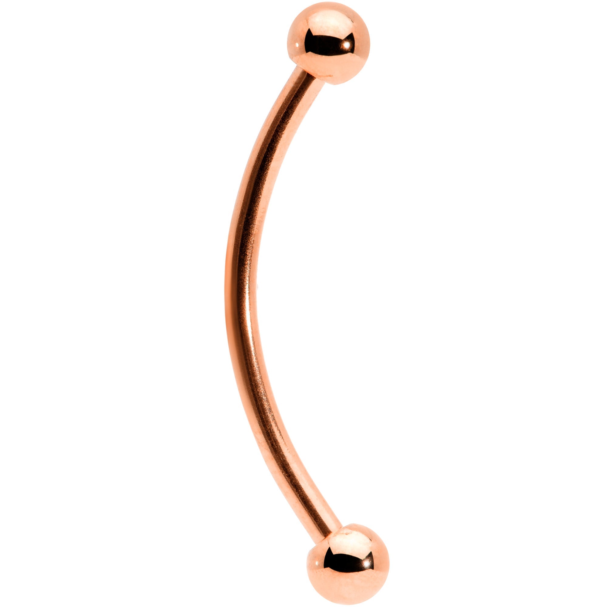 16G 5/8 Rose Gold Tone Curved Barbell
