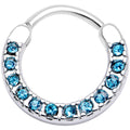 16G 3/8 Aqua Gem Paved Septum Clicker