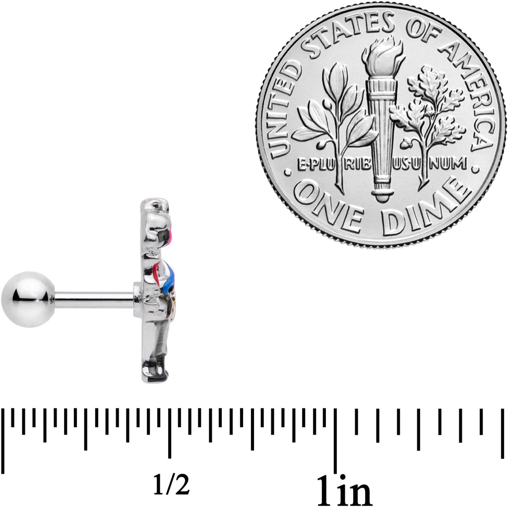 16G 1/4 Colorful Drama Llama Cartilage Tragus Earring
