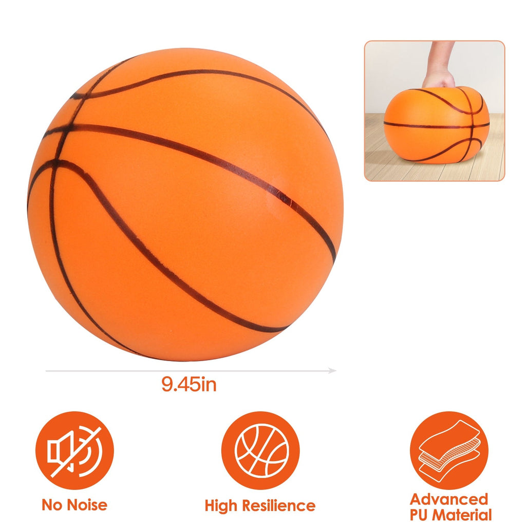 Silent Basketball Foam Bouncing Silent Basketball Uncoated High Density Foam Ball Indoor Low Noise Training Ball
