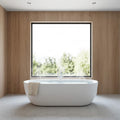 Nuvia Cascade 67-Inch Whirlpool Air Bath Soaking Tub With Adjustable Air Blower [No Faucet] (SAK68427)