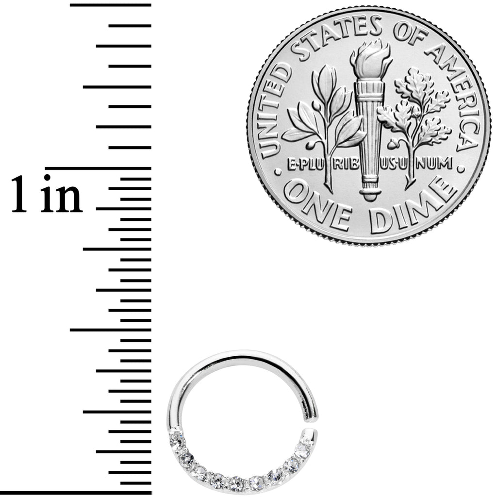 16G 5/16 Clear Gem Simple Elegance Seamless Circular Ring