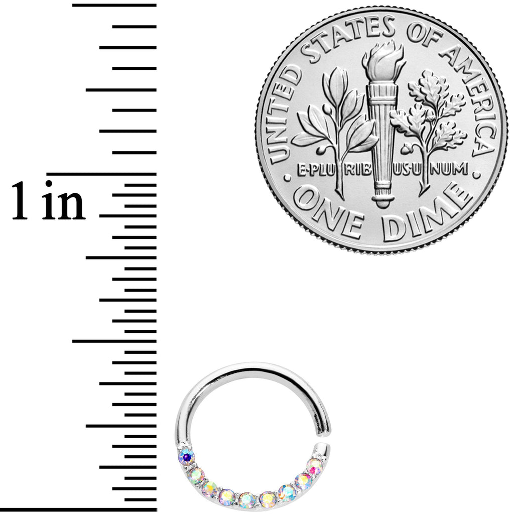16G 5/16 Aurora Gem Simple Elegance Seamless Circular Ring