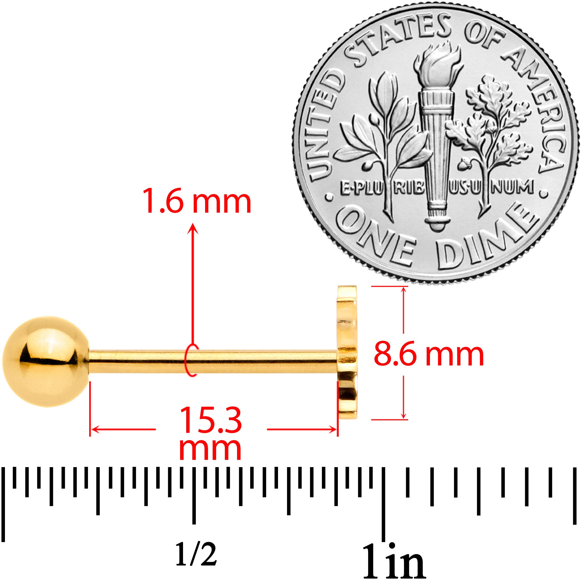 Multicolor Flat Top Kitty Cat Barbell Tongue Ring Set of 4