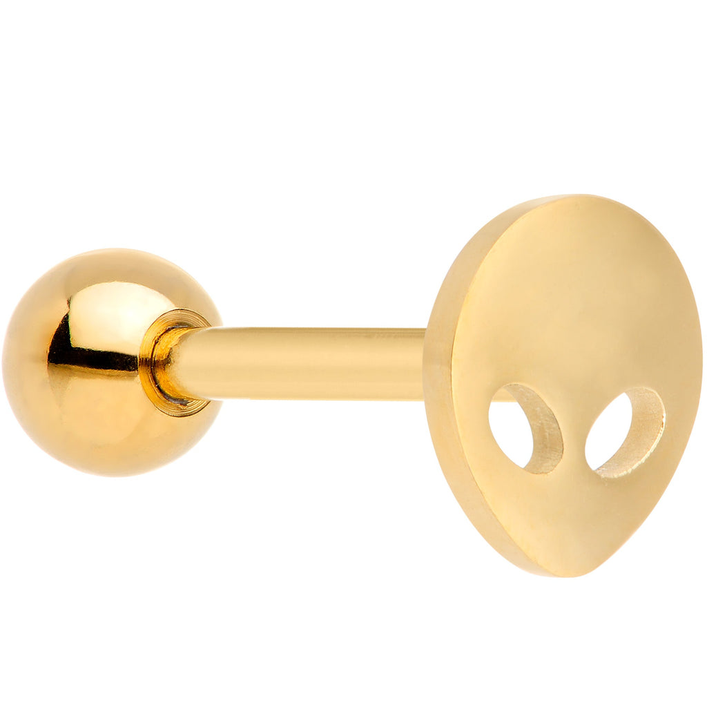 Multicolor Outer Space Aliens Barbell Tongue Ring Set of 4