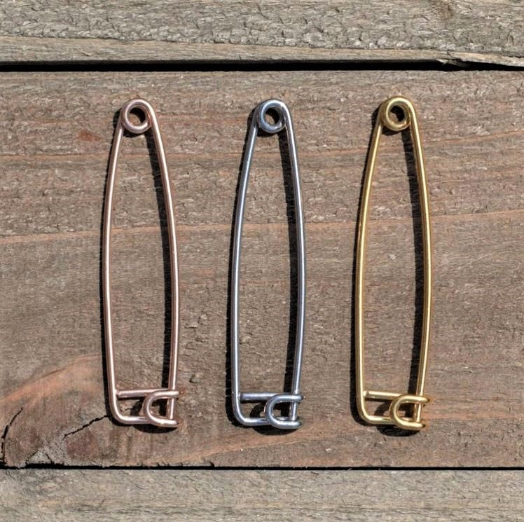 16G Punk Rock Safety Pin Industrial Barbell 38mm
